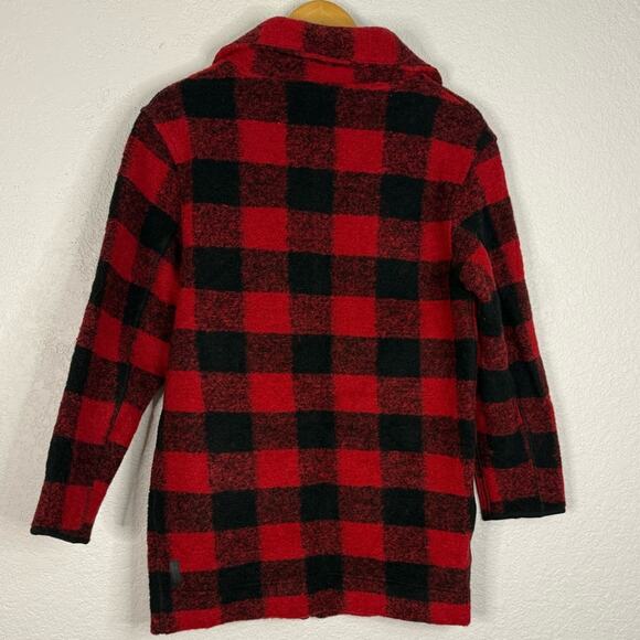 Roots buffalo plaid wool blend full zip Seymour jacket Gorpcore Alpine Casual - Picture 5 of 12